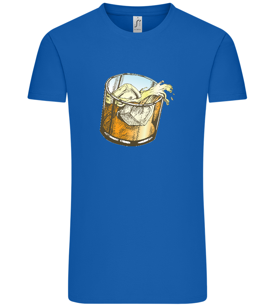 Whiskey Glass Design - Comfort Unisex T-Shirt_ROYAL_front