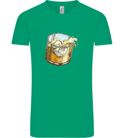 Whiskey Glass Design - Comfort Unisex T-Shirt_SPRING GREEN_front