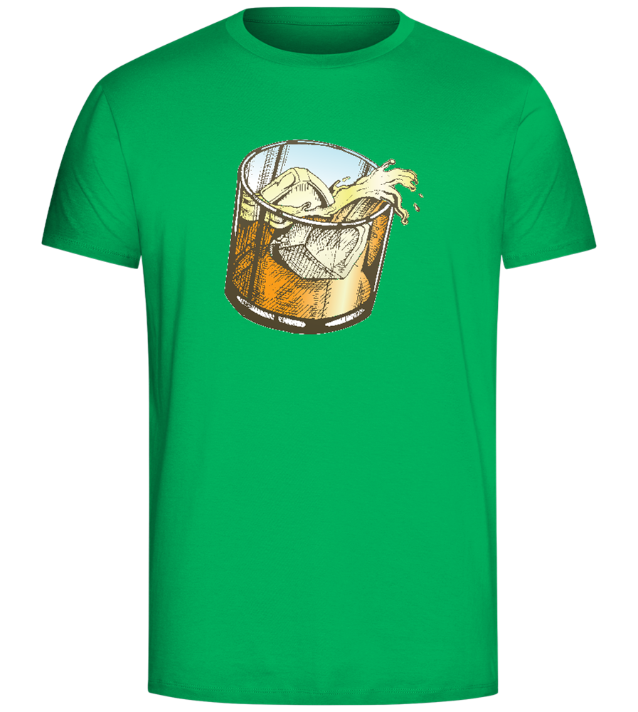 Whiskey Glass Design - Comfort Unisex T-Shirt_SPRING GREEN_front