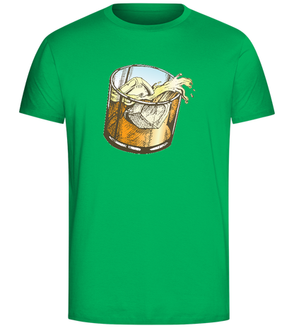 Whiskey Glass Design - Comfort Unisex T-Shirt_SPRING GREEN_front