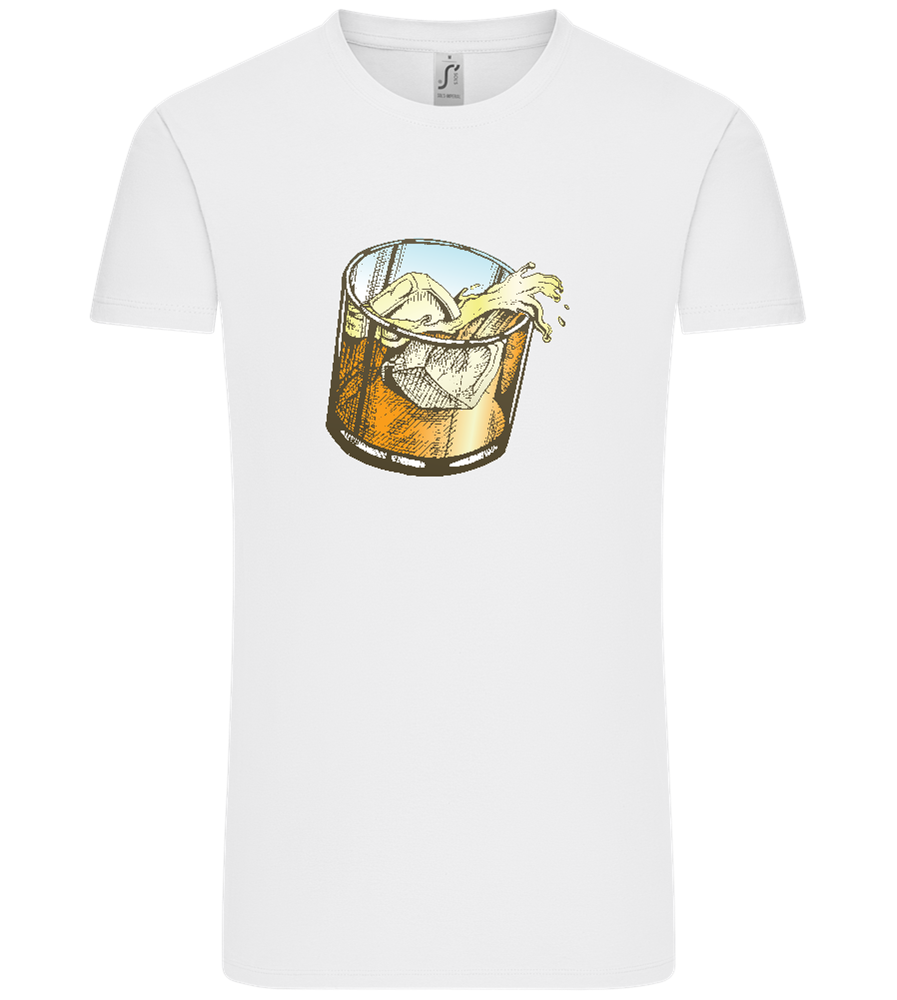 Whiskey Glass Design - Comfort Unisex T-Shirt_WHITE_front