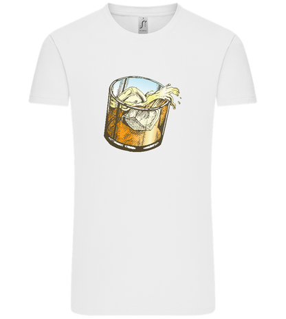 Whiskey Glass Design - Comfort Unisex T-Shirt_WHITE_front