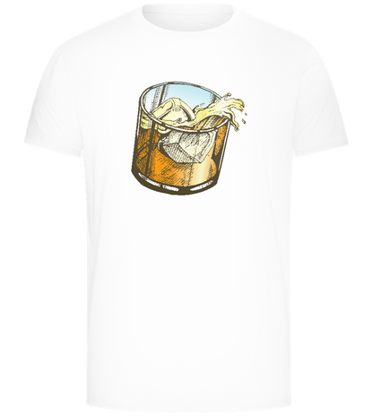 Whiskey Glass Design - Comfort Unisex T-Shirt_WHITE_front