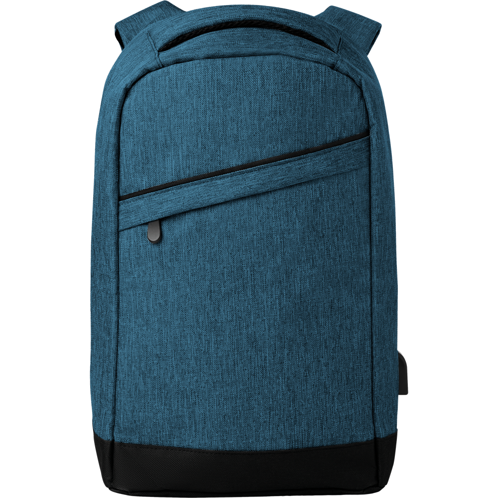 USB Backpack with Laptop Compartment_BLUE_front