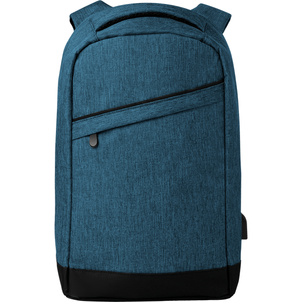 USB Backpack with Laptop Compartment_BLUE_front