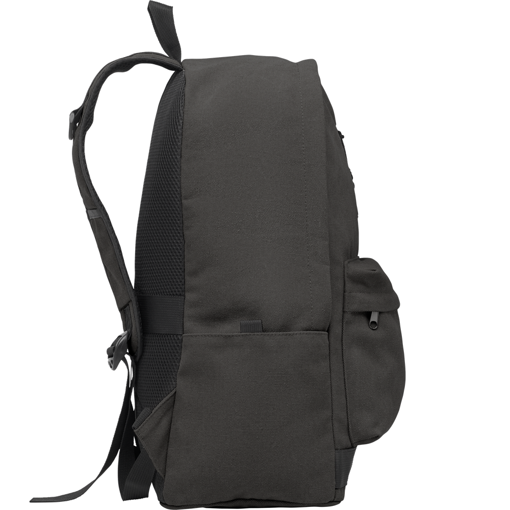 Recycled Canvas Laptop Backpack_BLACK_left