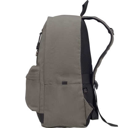Recycled Canvas Laptop Backpack_STONE GREY_right
