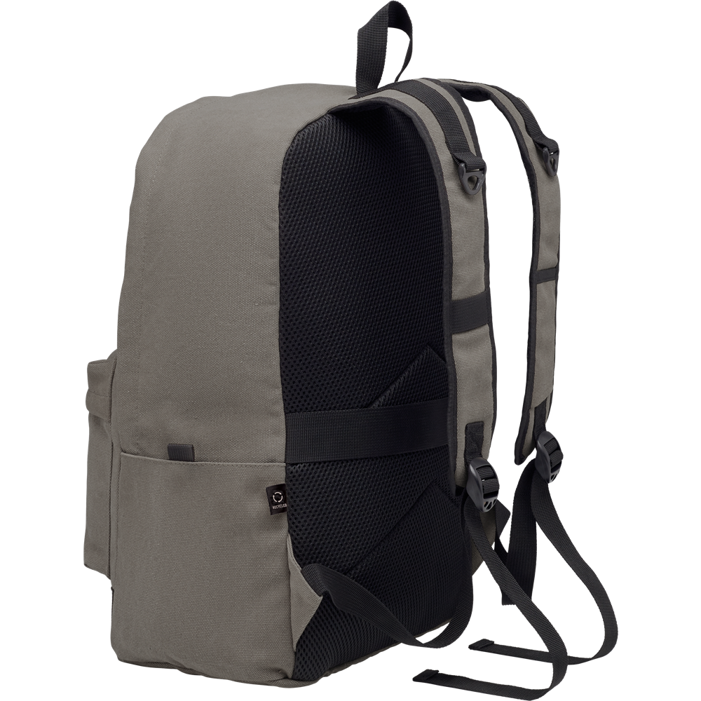 Recycled Canvas Laptop Backpack_STONE GREY_DETAILEDIMAGE_front_2