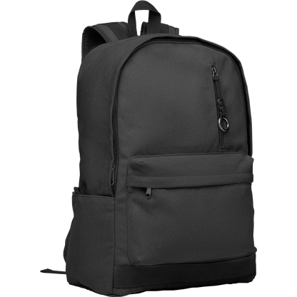 Recycled Canvas Laptop Backpack_BLACK_DETAILEDIMAGE_front_1