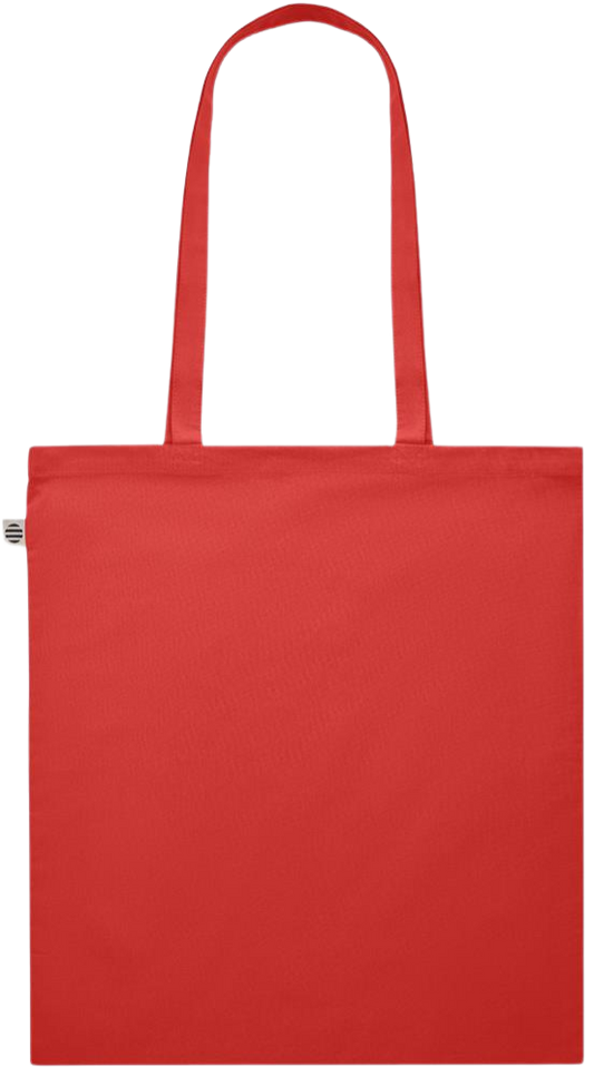 Eat Sleep Teach Repeat Design - Premium colored organic cotton shopping bag_RED_back