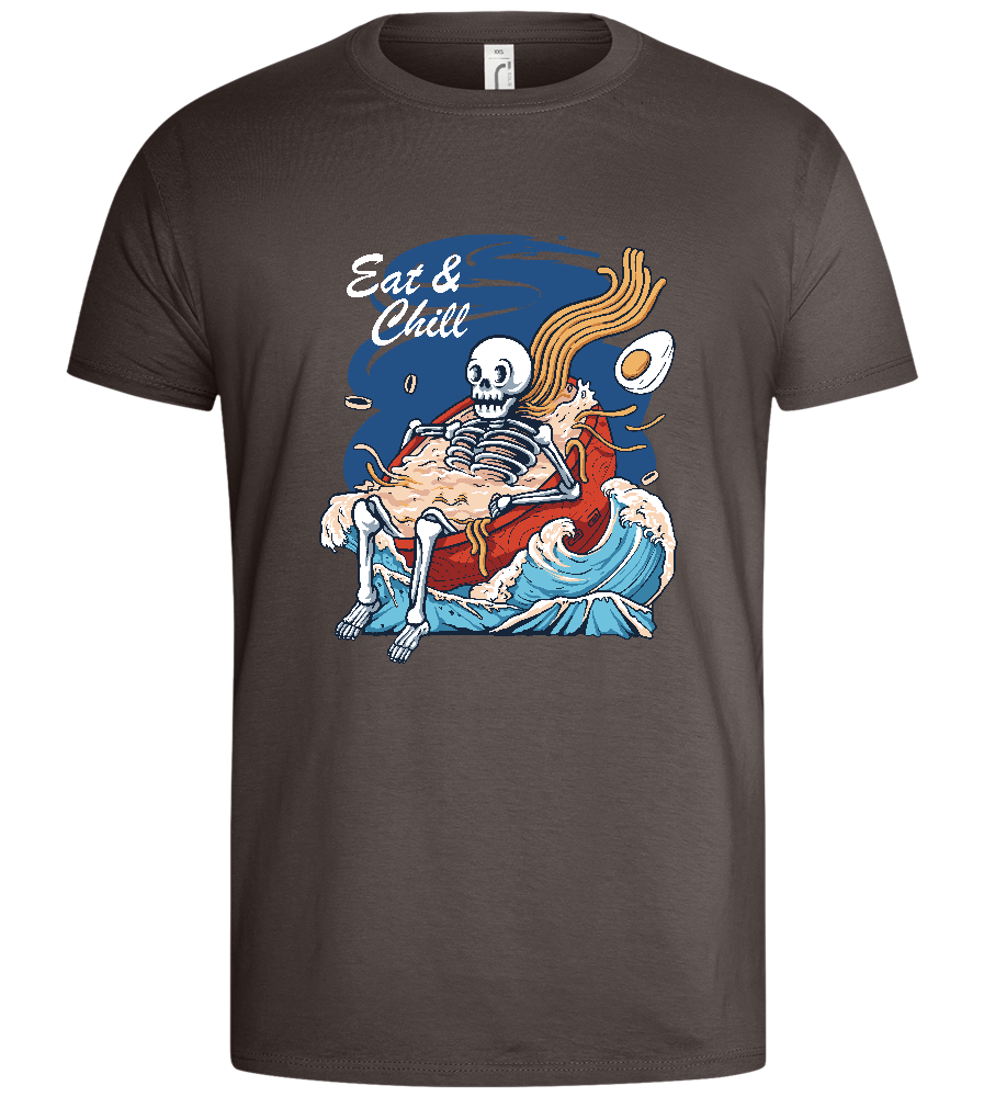 Eat 'Nd Chill Design - Basic men's t-shirt_DARK GRAY_front