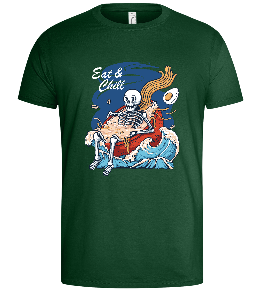 Eat 'Nd Chill Design - Basic men's t-shirt_GREEN BOTTLE_front