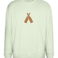 Two Beer Bottles Design - Comfort Essential Unisex Sweater_CREAMY GREEN_front