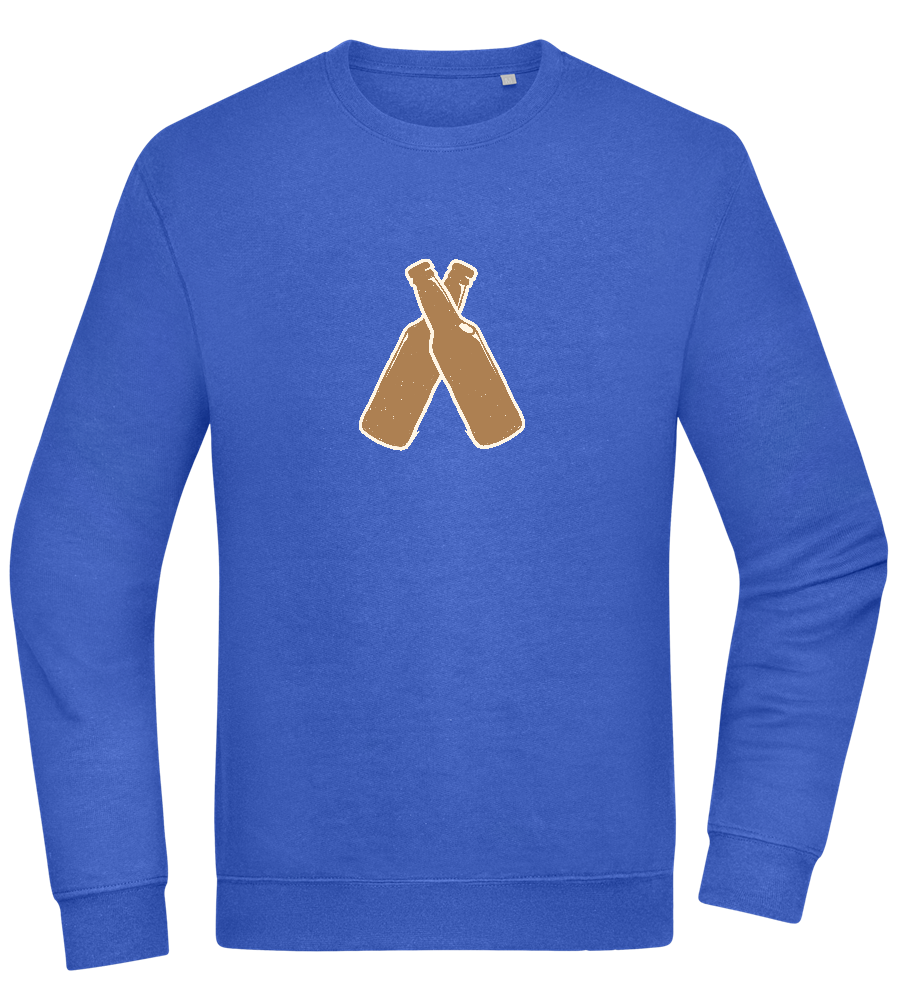 Two Beer Bottles Design - Comfort Essential Unisex Sweater_ROYAL_front