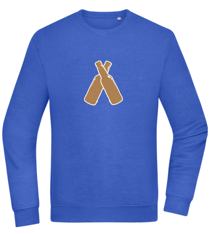 Two Beer Bottles Design - Comfort Essential Unisex Sweater_ROYAL_front