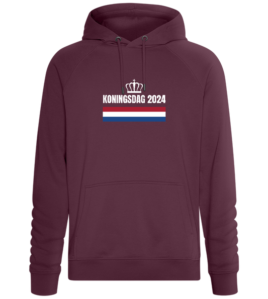 Kingsday Flag Design - Comfort unisex hoodie_BORDEAUX_front