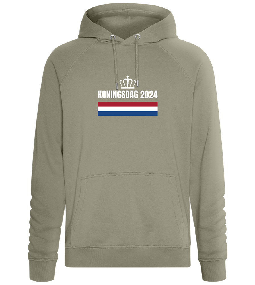 Kingsday Flag Design - Comfort unisex hoodie_KHAKI_front