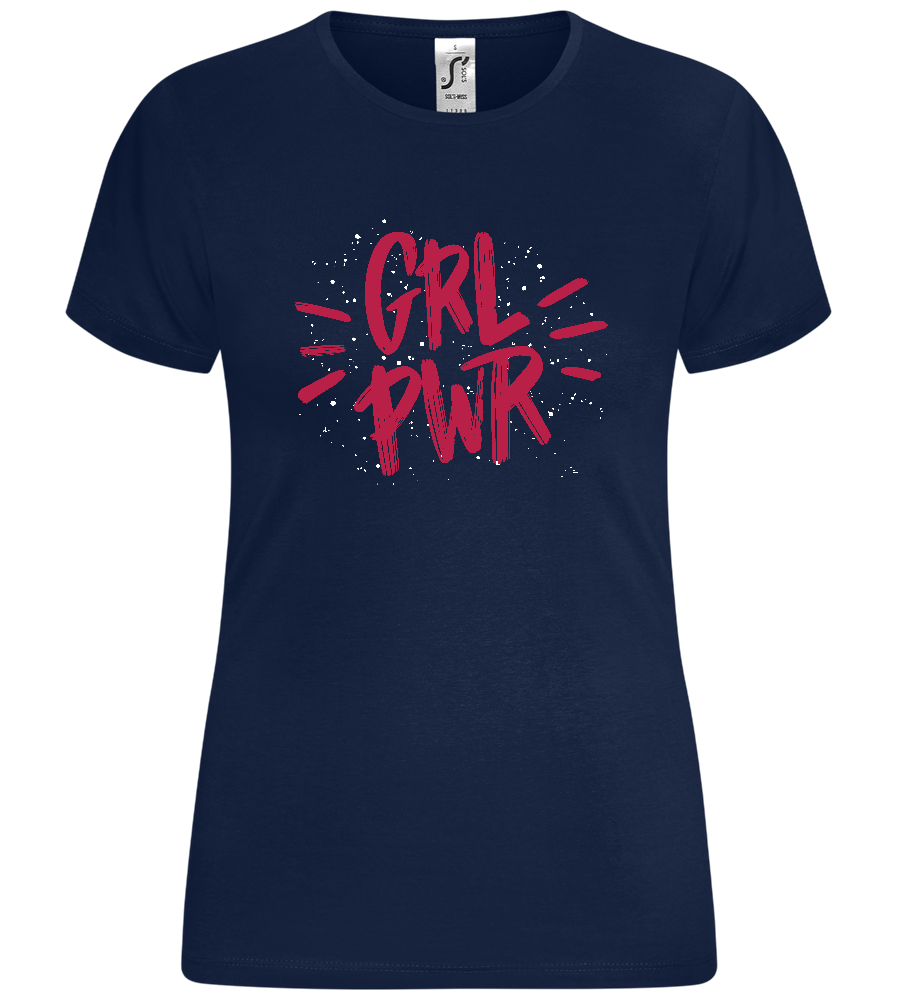 GRL PWR 2 Design - Comfort women's t-shirt_MARINE_front