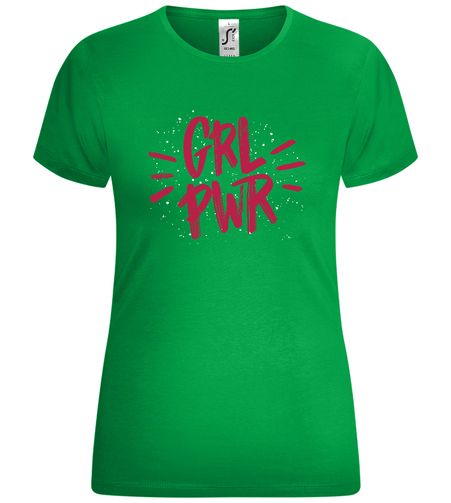 GRL PWR 2 Design - Comfort women's t-shirt_MEADOW GREEN_front