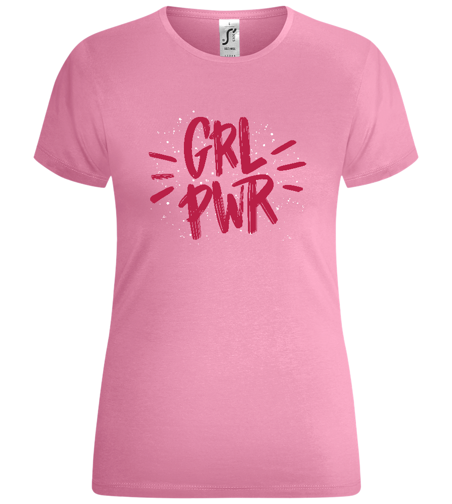 GRL PWR 2 Design - Comfort women's t-shirt_PINK ORCHID_front