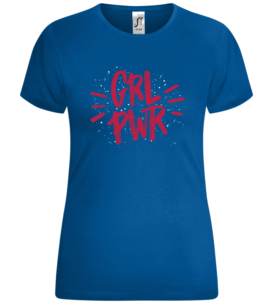 GRL PWR 2 Design - Comfort women's t-shirt_ROYAL_front