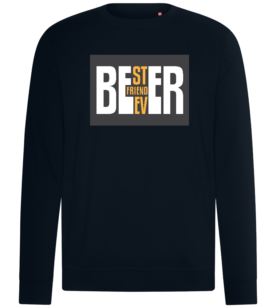 Beer Best Friend Text Design - Comfort unisex sweater_BLACK_front