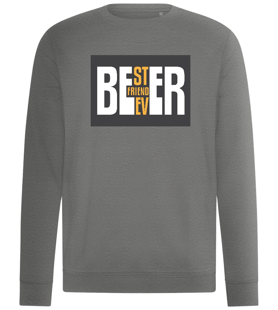 Beer Best Friend Text Design - Comfort unisex sweater_ORION GREY II_front