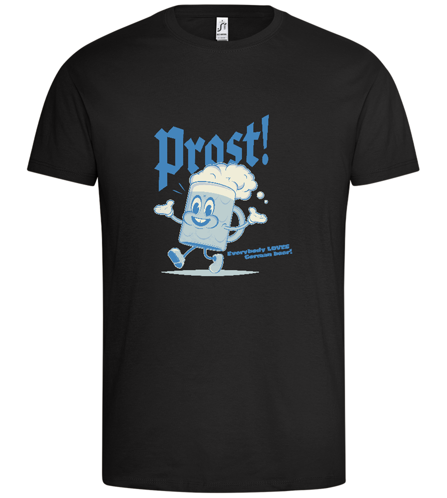 Prost Cartoon Design - Premium men's t-shirt_DEEP BLACK_front