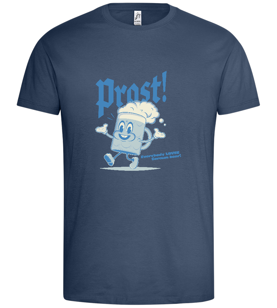 Prost Cartoon Design - Premium men's t-shirt_DENIM_front