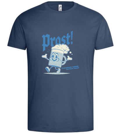 Prost Cartoon Design - Premium men's t-shirt_DENIM_front