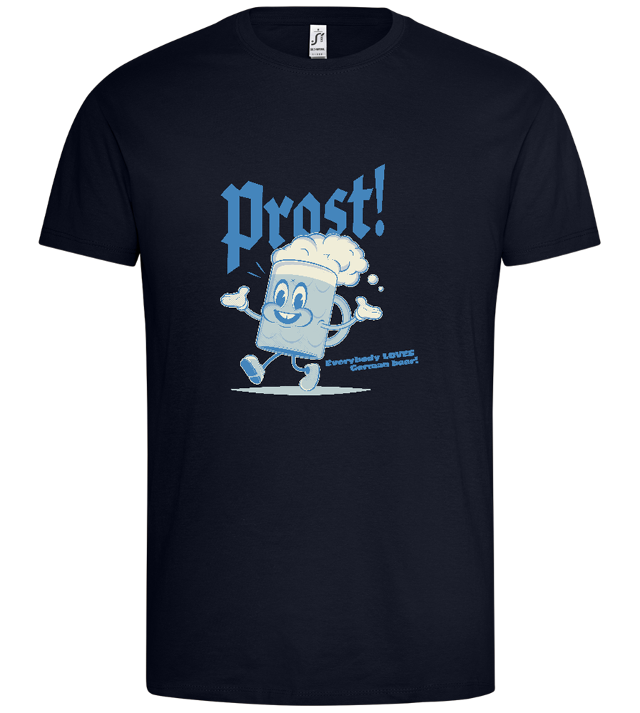 Prost Cartoon Design - Premium men's t-shirt_FRENCH NAVY_front