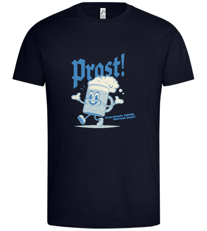 Prost Cartoon Design - Premium men's t-shirt_FRENCH NAVY_front