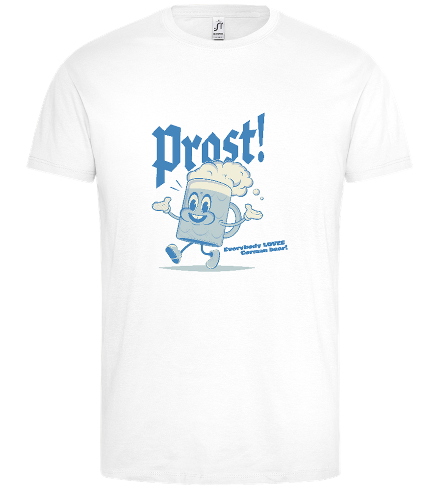 Prost Cartoon Design - Premium men's t-shirt_WHITE_front