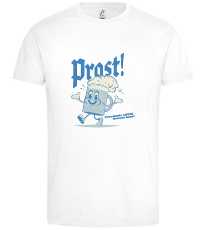 Prost Cartoon Design - Premium men's t-shirt_WHITE_front