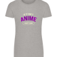 No Anime Don't Care Design - Basic women's fitted t-shirt_ORION GREY_front