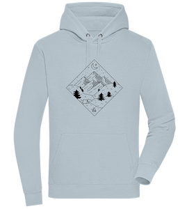 Mountain Landscape Outline Design - Premium unisex hoodie