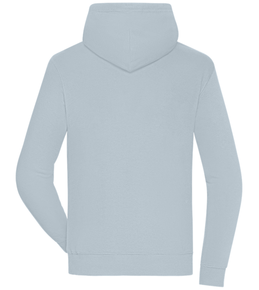 Mountain Landscape Outline Design - Premium unisex hoodie_CREAMY BLUE_back