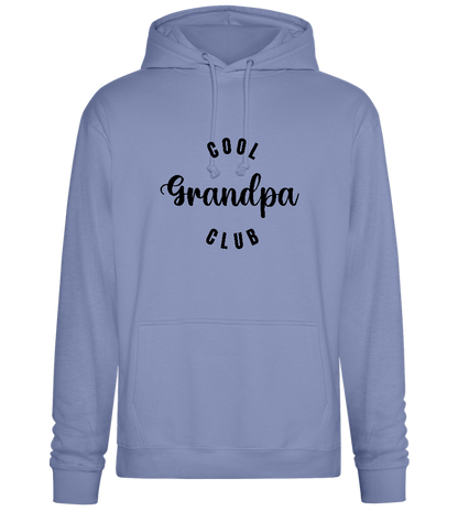 Cool Grandpa Club Text Design - Premium Essential Unisex Hoodie_BLUE_front