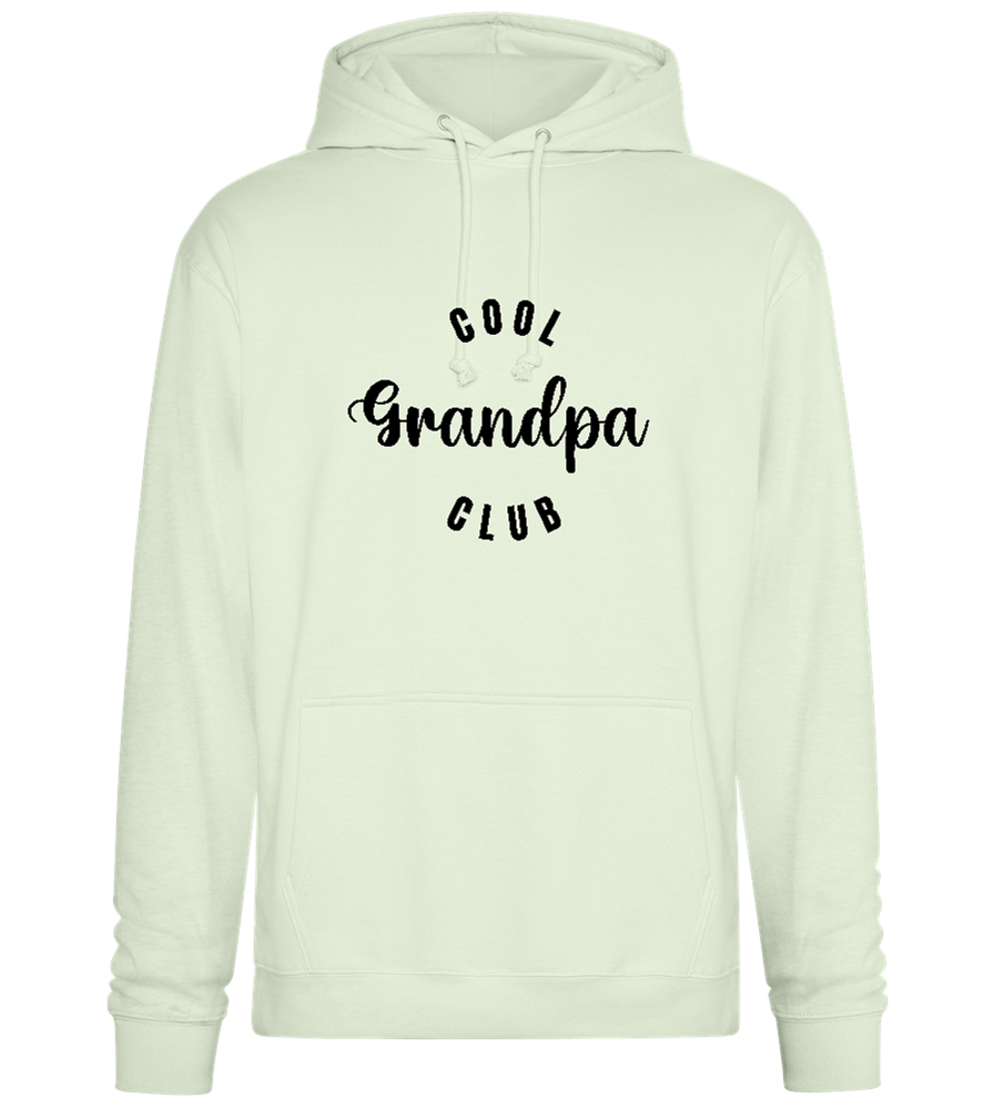 Cool Grandpa Club Text Design - Premium Essential Unisex Hoodie_CREAMY GREEN_front