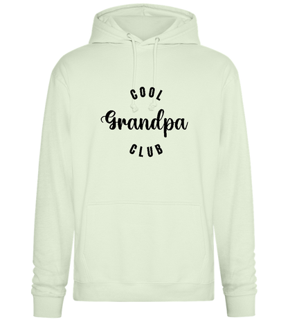 Cool Grandpa Club Text Design - Premium Essential Unisex Hoodie_CREAMY GREEN_front