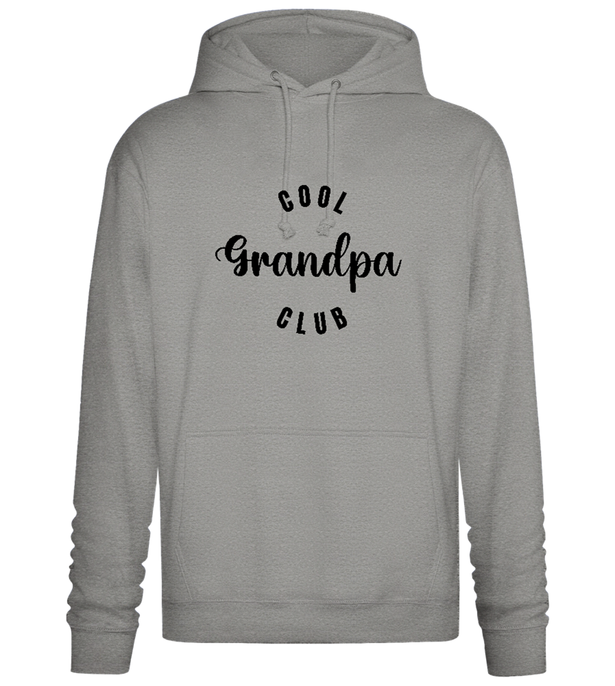 Cool Grandpa Club Text Design - Premium Essential Unisex Hoodie_ORION GREY II_front