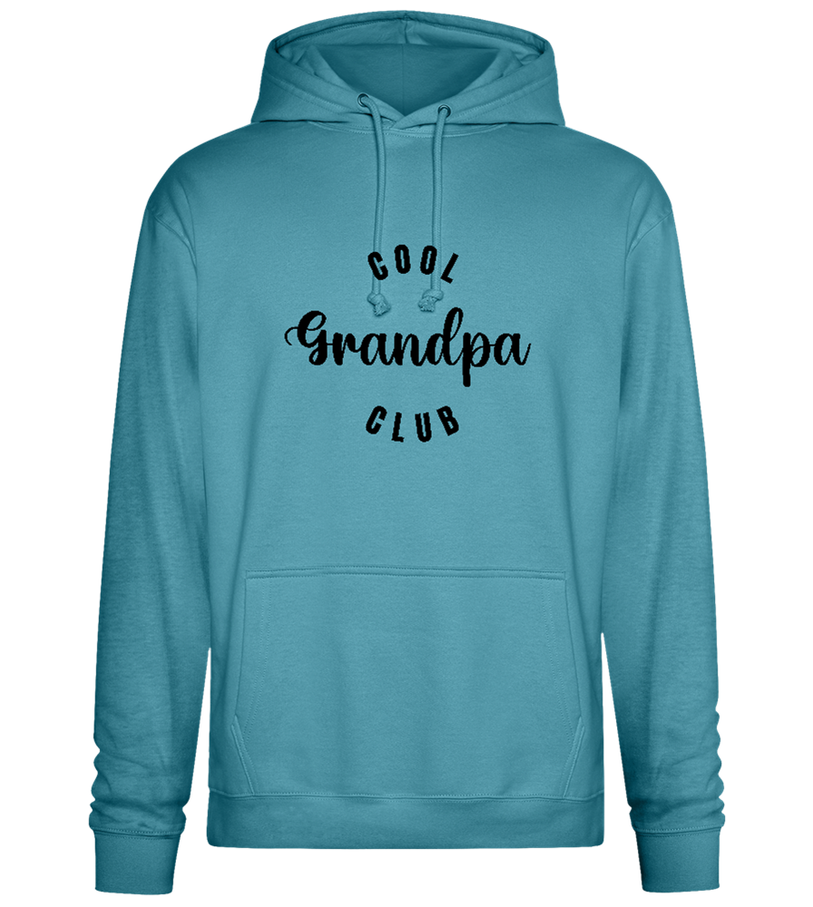 Cool Grandpa Club Text Design - Premium Essential Unisex Hoodie_POOL BLUE_front