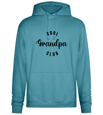 Cool Grandpa Club Text Design - Premium Essential Unisex Hoodie_POOL BLUE_front