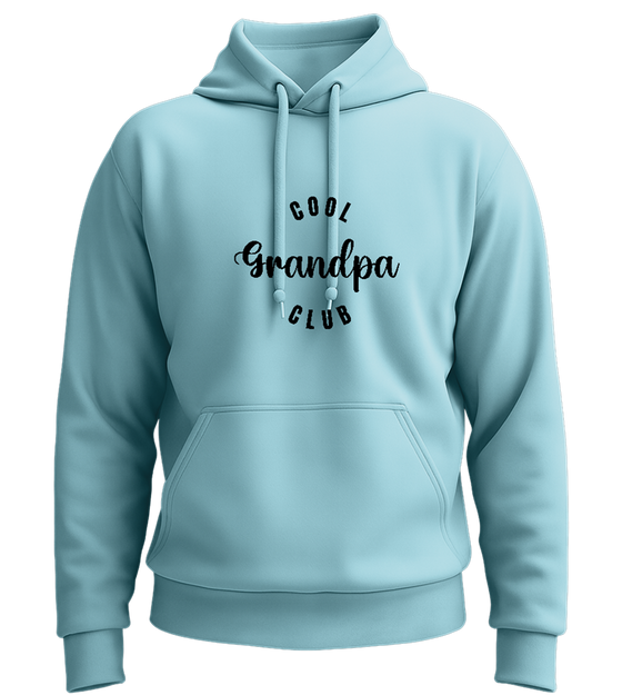 Cool Grandpa Club Text Design - Premium Essential Unisex Hoodie_POOL BLUE_front