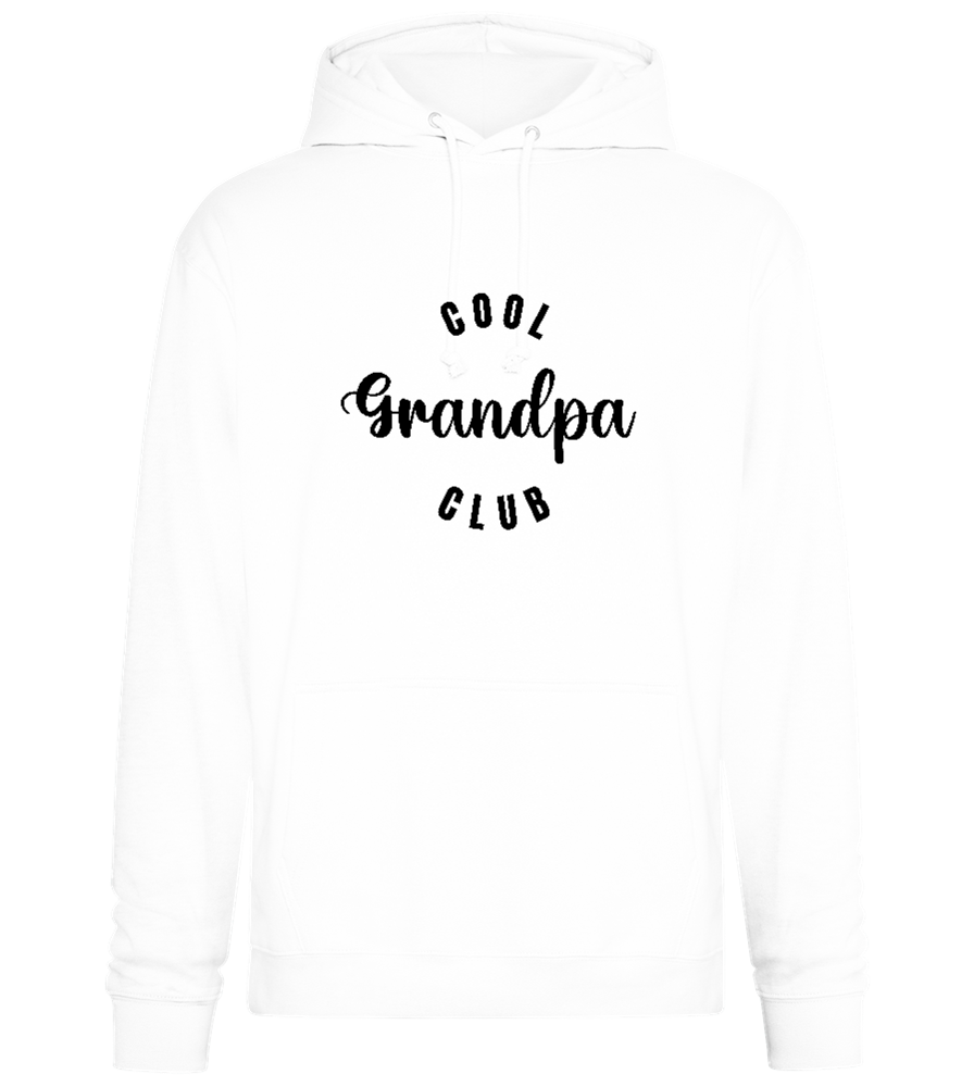 Cool Grandpa Club Text Design - Premium Essential Unisex Hoodie_WHITE_front