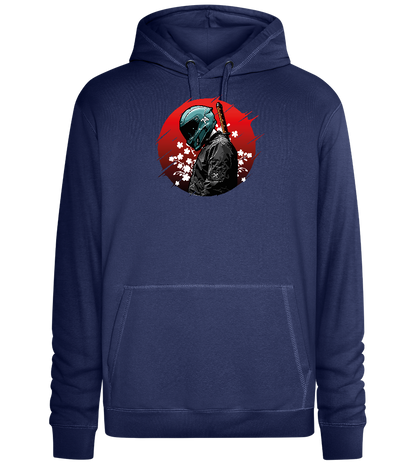 Samurai Bike 2 Design - Premium unisex hoodie_DENIM CHINA_front