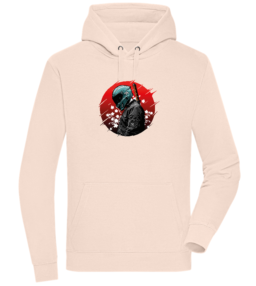 Samurai Bike 2 Design - Premium unisex hoodie_LIGHT PEACH ROSE_front