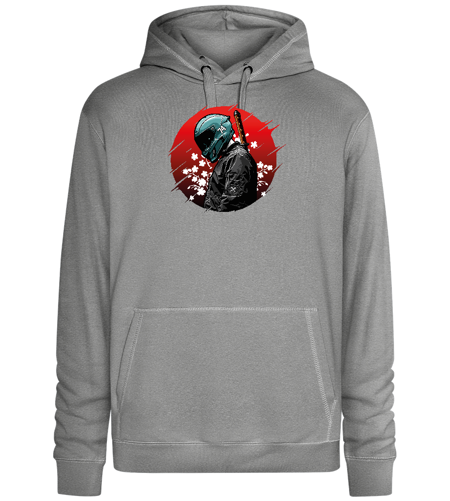 Samurai Bike 2 Design - Premium unisex hoodie_ORION GREY II_front