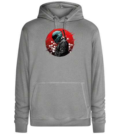 Samurai Bike 2 Design - Premium unisex hoodie_ORION GREY II_front