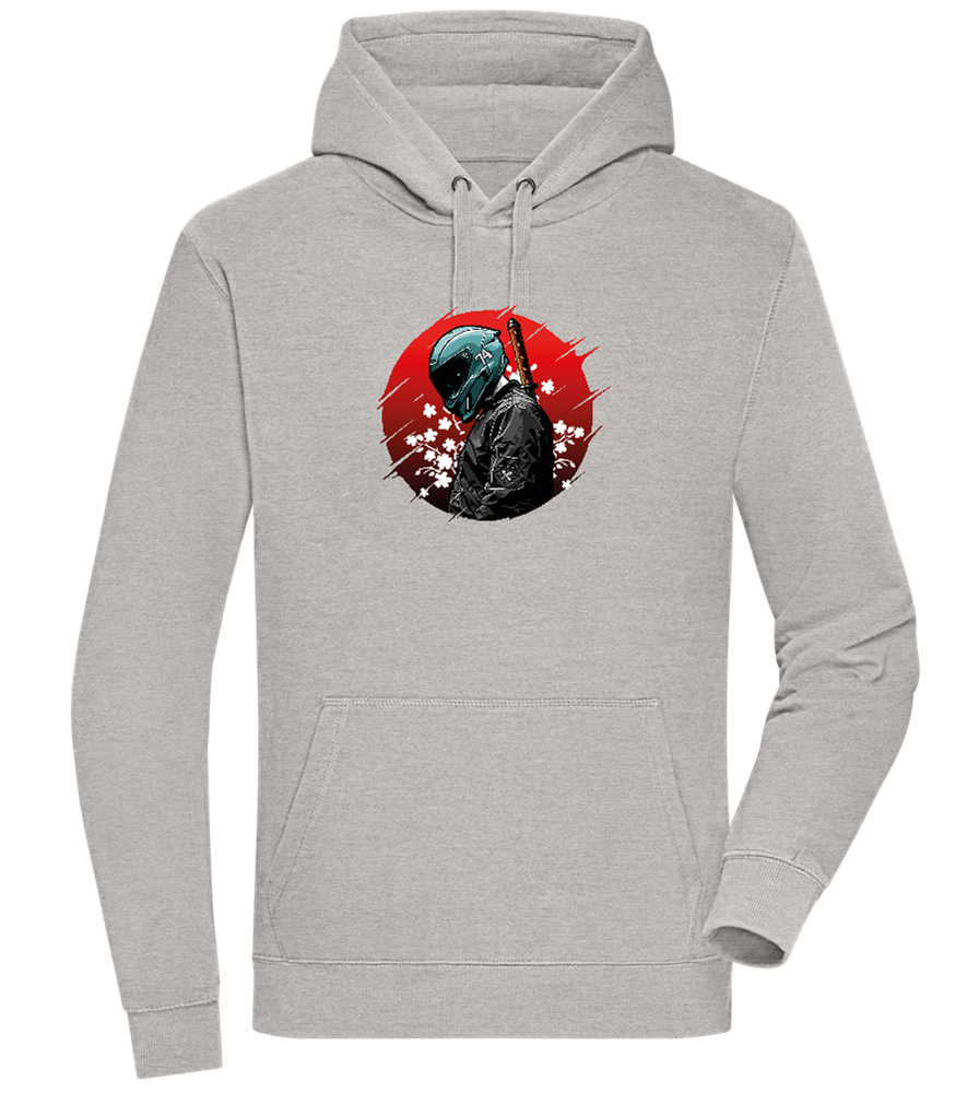 Samurai Bike 2 Design - Premium unisex hoodie_ORION GREY II_front